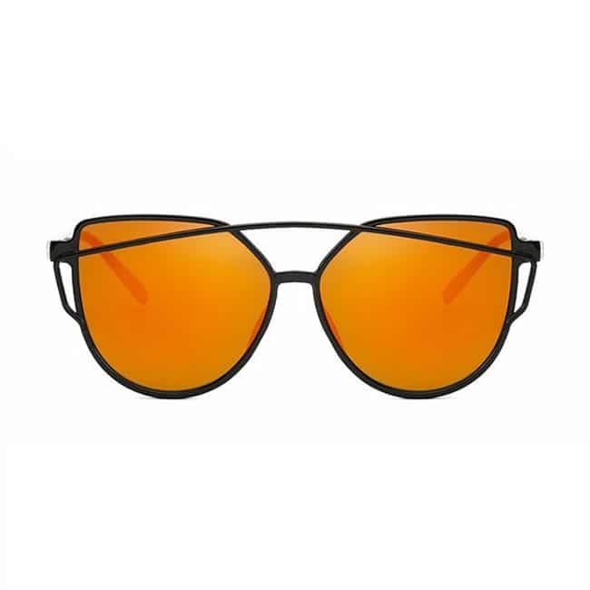 Retro solglasögon svart orange glas