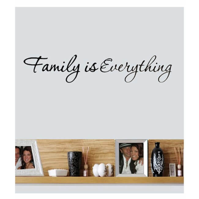 Väggdekal/väggord/väggdekoration family is everything