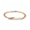 Kedja armband länk med id bricka guld
