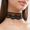 Trendigt halsband choker minimalistic casual spets svart
