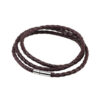 Handgjort läderarmband bohem brun