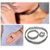 Trendigt Stretch Choker Set Ring Armband Och Halsband