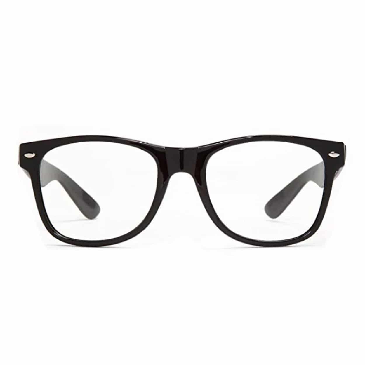 Svarta wayfarer glasögon klarglas klart glas utan styrka