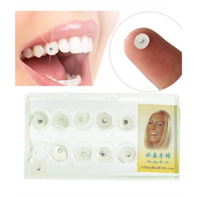 10-pack temporärt tandsmycke kristall