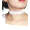 Trendigt halsband choker minimalistic casual spets vit