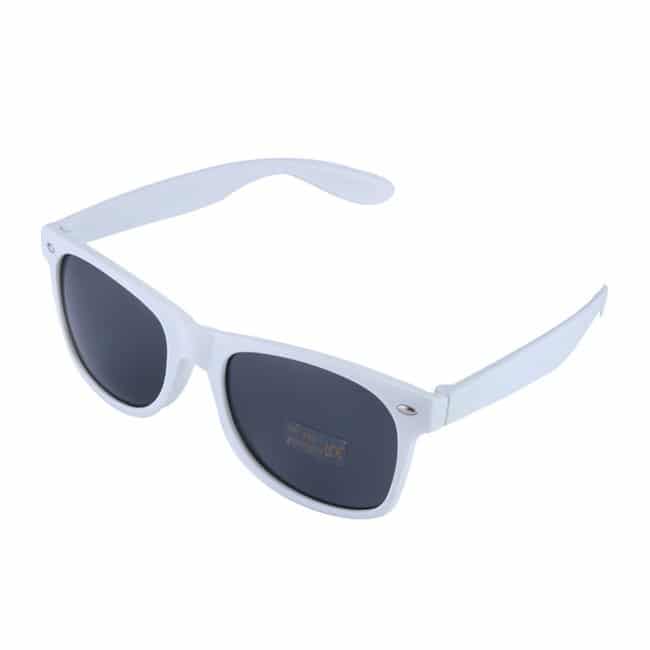 Vita wayfarer solglasögon svart glas