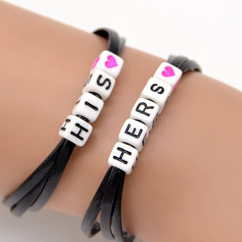 2-pack his hers gulliga armband för par
