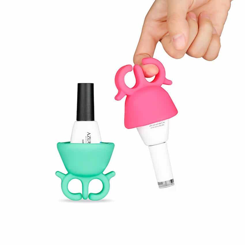 Nagellackshållare - ring hållare för nagellack (vit)