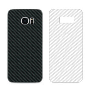 Galaxy S7 Edge Kolfiber Vinyl Skin Wrap Baksida