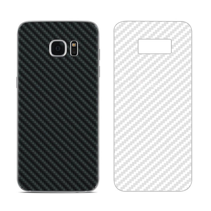 Galaxy s7 edge kolfiber vinyl skin wrap baksida