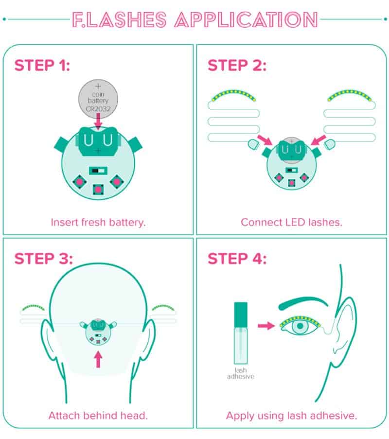 Led-lashes lysande ögonfransar fest maskerad (blå)