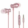 Magnetiska Super Bass In-ear Hörlurar  Kontroll (rosa)