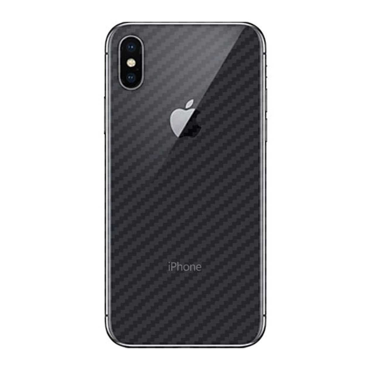 Iphone x kolfiber vinyl skin wrap baksida