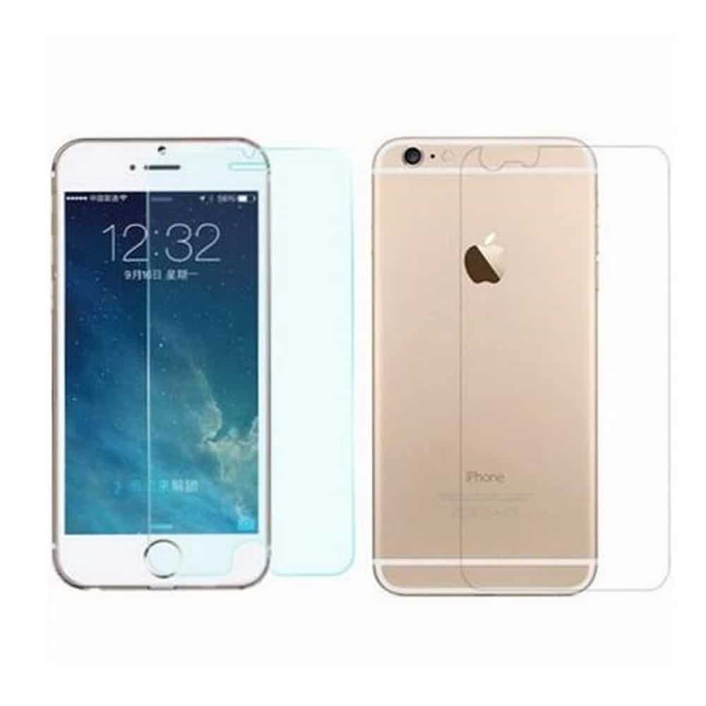 2-pack iphone 8 hd skärmskydd + skyddsfilm för baksida