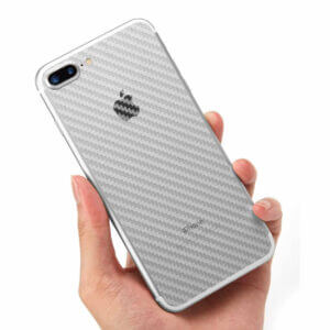 Iphone 8 plus skyddsfilm för baksida kolfiber vinyl skin