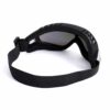 Svarta skidglasögon spegelglas regnbåge goggles mc mx uv-skydd