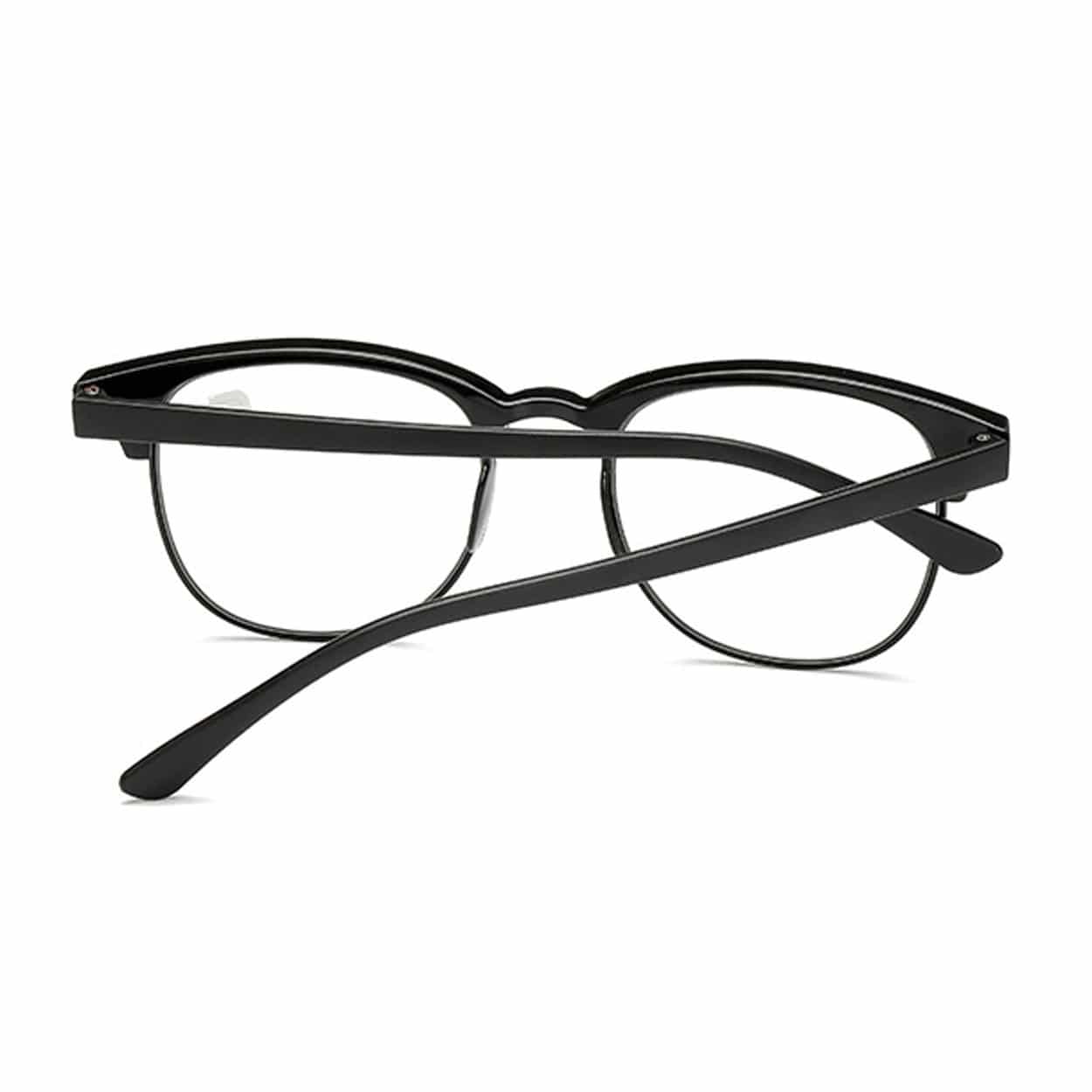 Svarta clubmaster läsglasögon styrka