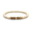 Handgjort Armband 6mm Beige Naturfärgade Stenar
