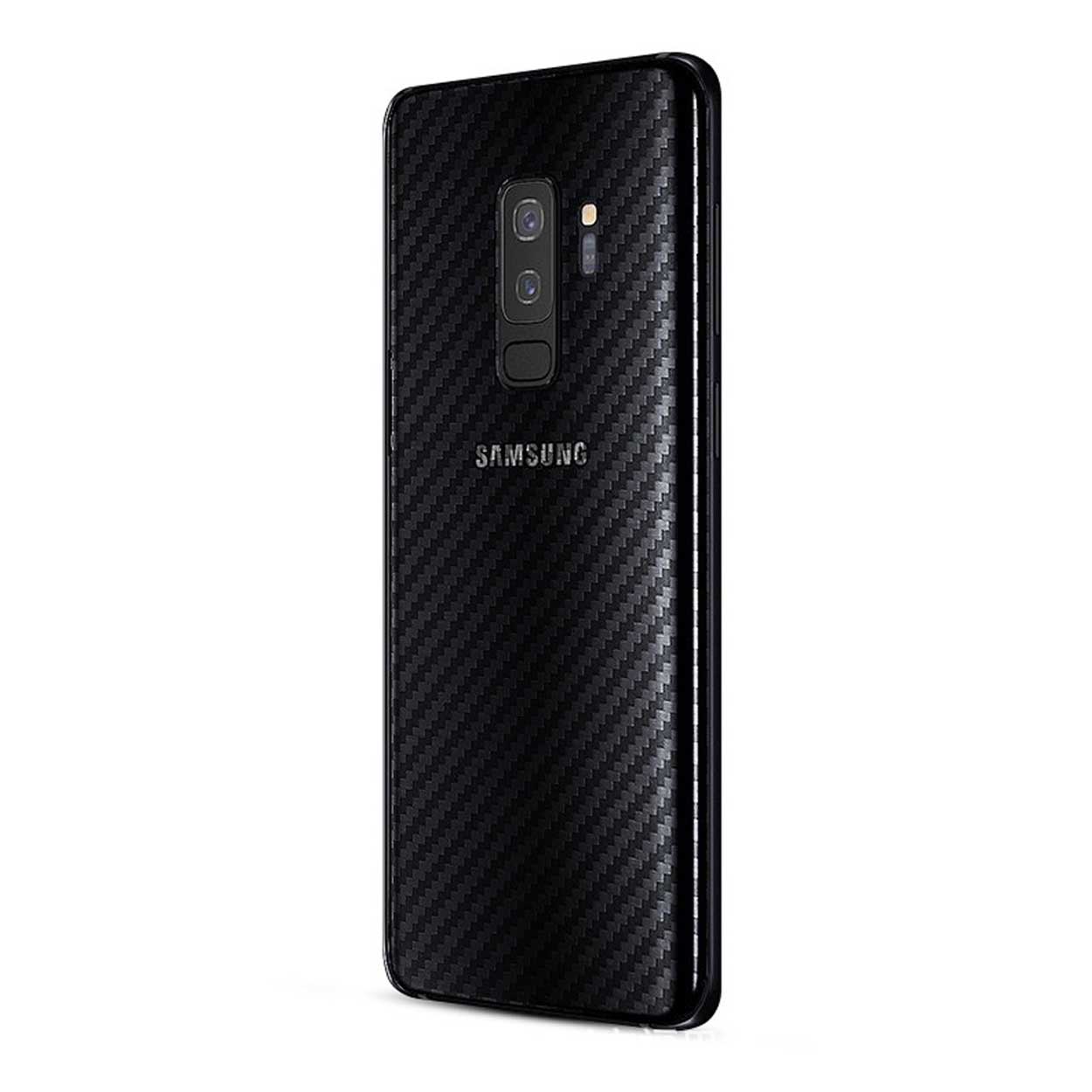 Galaxy s9 plus kolfiber vinyl skin wrap baksida