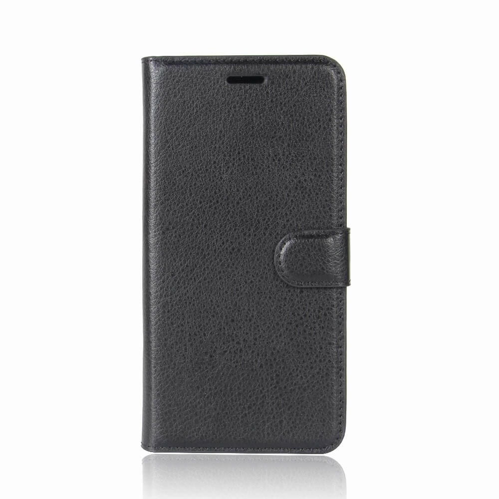 Iphone xs plånboksfodral svart läder skinn fodral