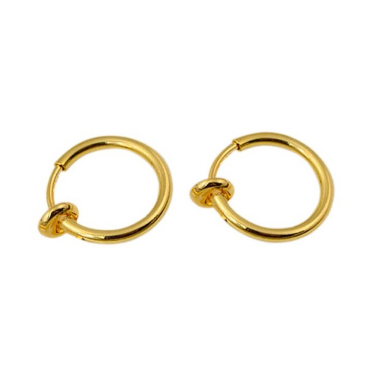 2-pack guld fake piercing öron läpp näsring septum läppring