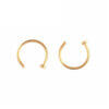 2-pack Guld Fake Piercing Läpp Näsring Septum Läppring Utan Hål