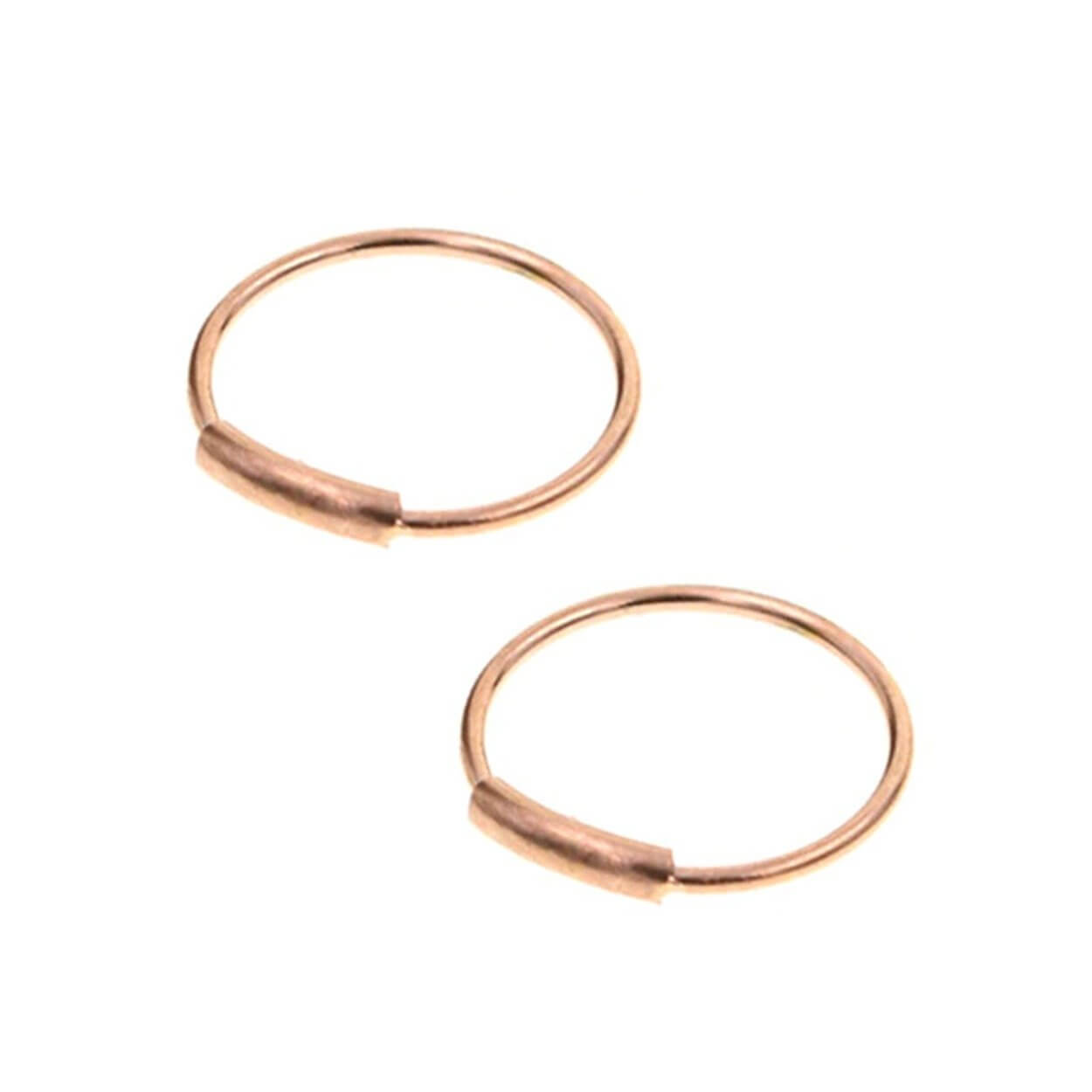 2-pack rose guld fake piercing öron läpp näsring septum läppring