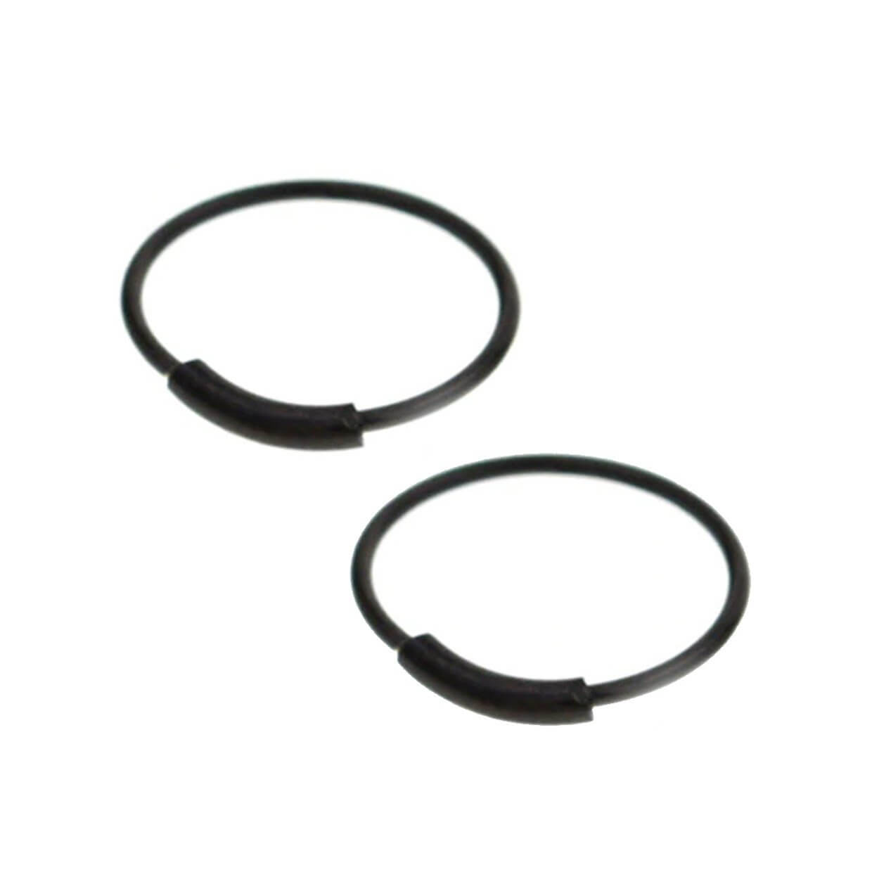 2-pack svart fake piercing öron läpp näsring septum läppring