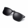 Clip-on solglasögon wayfarer svart fäst på befintliga glasögon