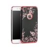 Iphone 7 8 Svart Mobilskal Blommor Rosa Rose Gold