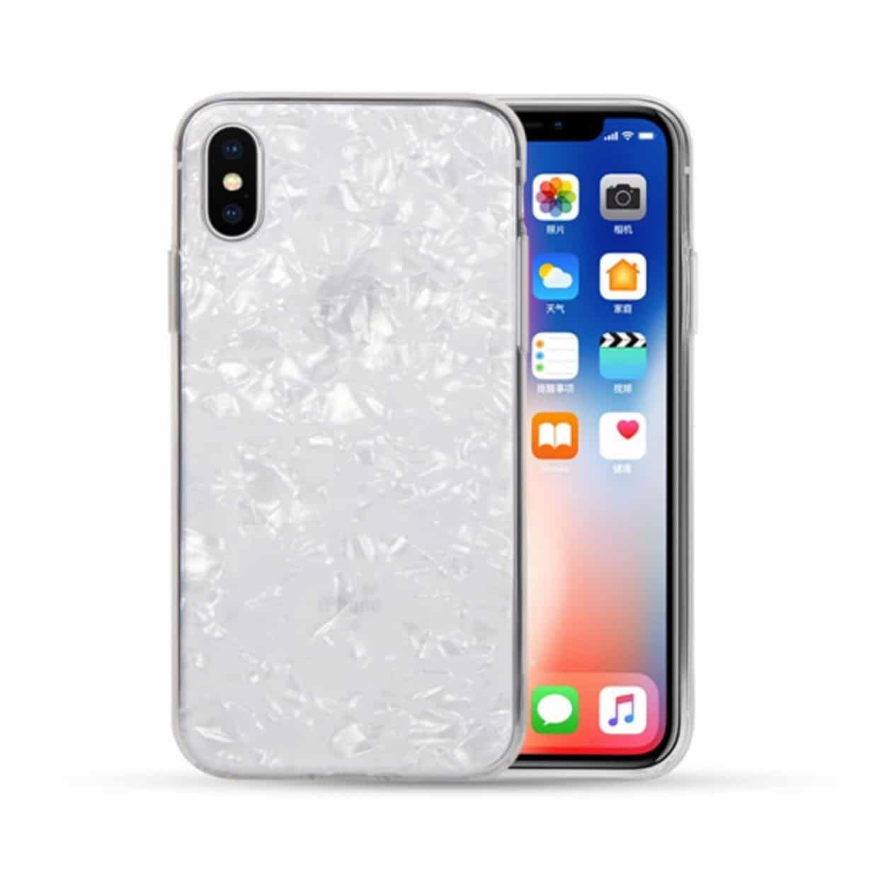 Iphone 7 8 plus mobilskal genomskinlig diamant mönster