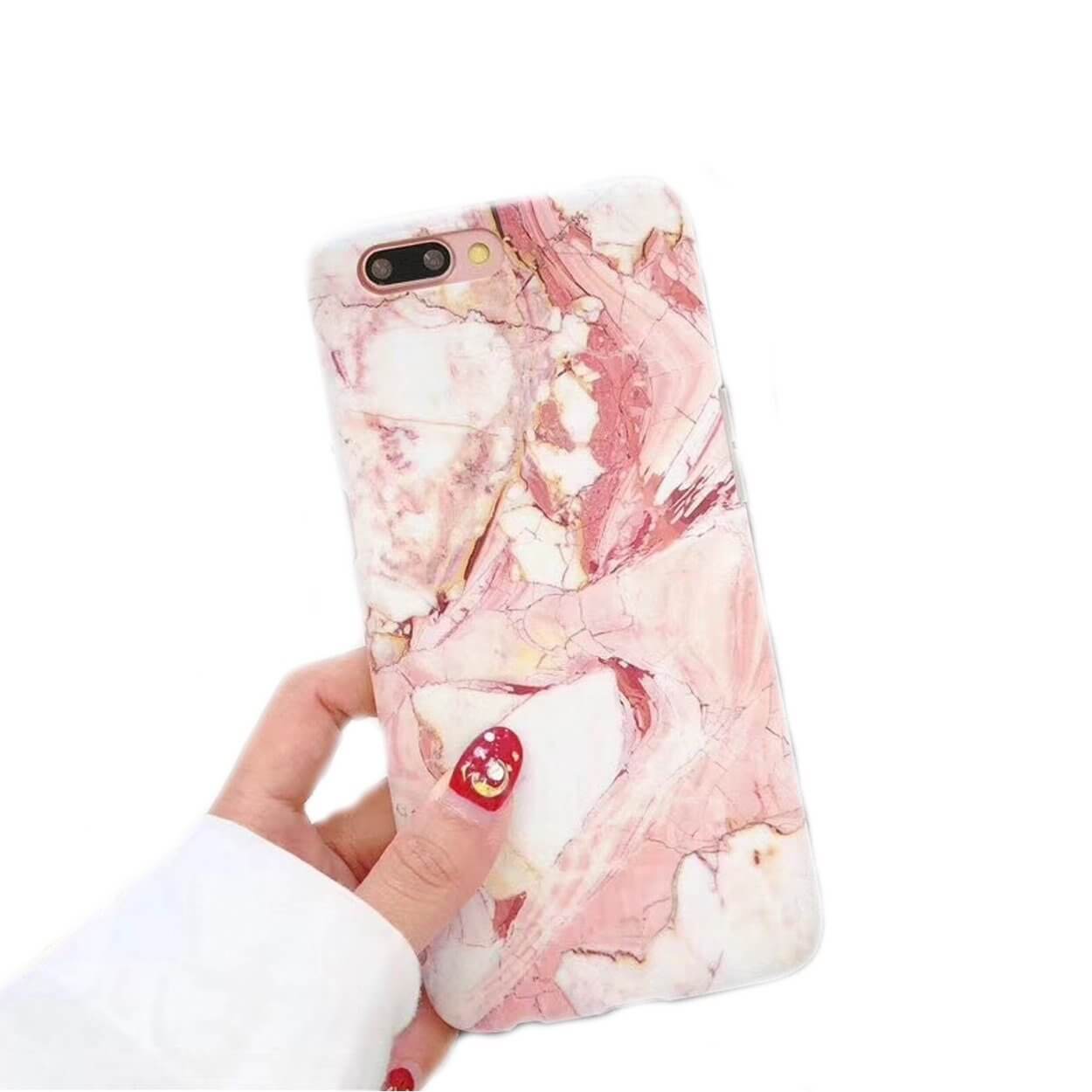 Iphone x mobilskal färgad marmor marble färgstänk
