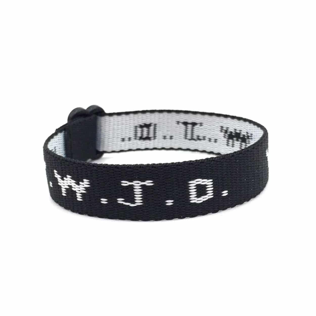 Streetwear tygarmband w. W. J. D what would jesus do