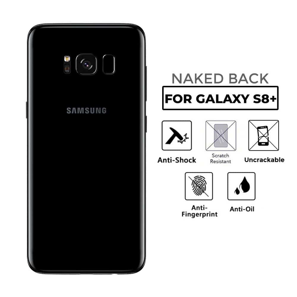 Galaxy s8 plus genomskinlig vinyl skin wrap baksida