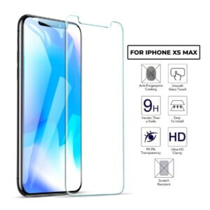 Iphone xs max hd skärmskydd härdat glas