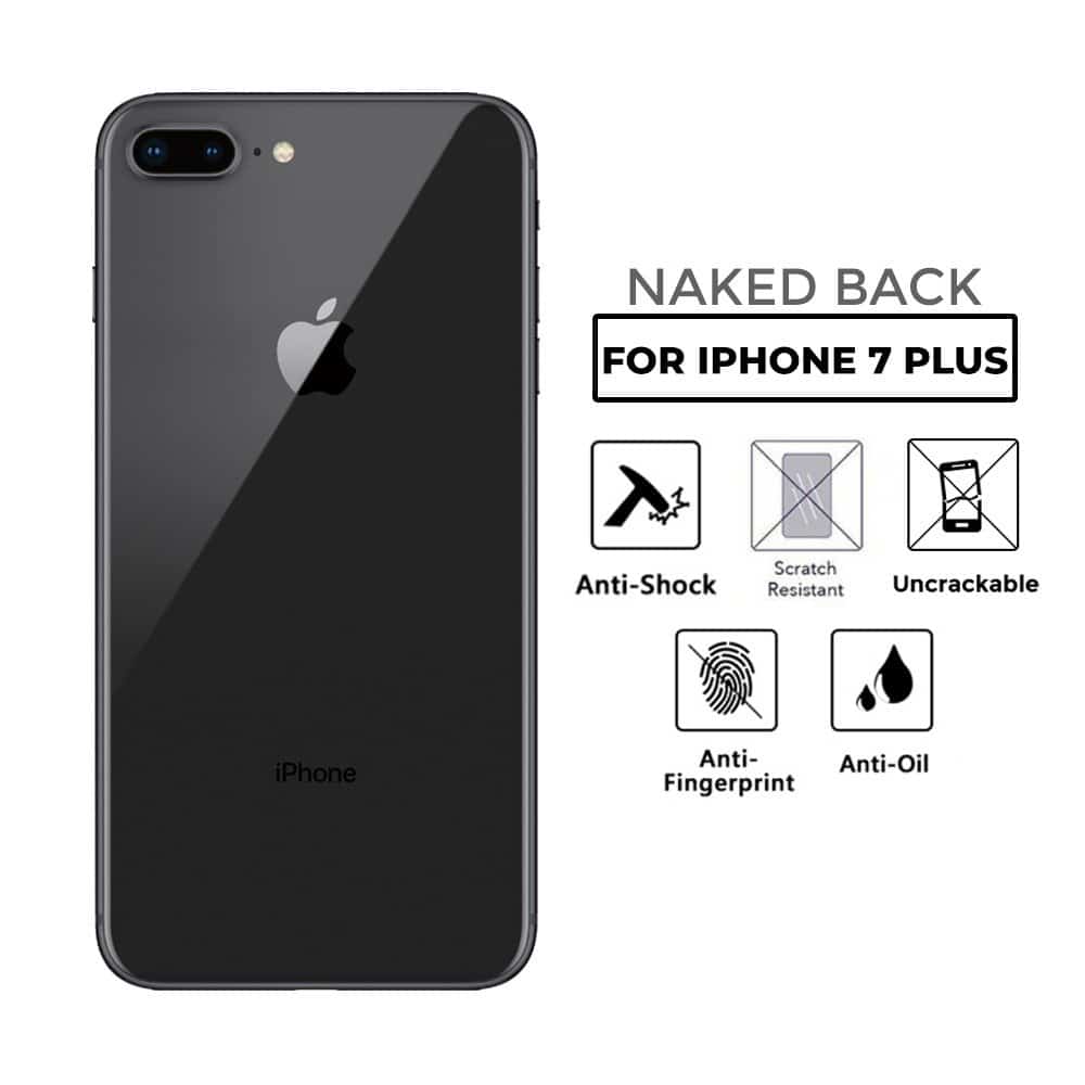 Iphone 7 plus genomskinlig vinyl skin wrap baksida