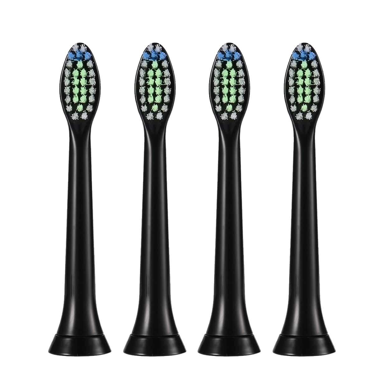 4-pack philips sonicare hx6064 kompatibla tandborsthuvud svart