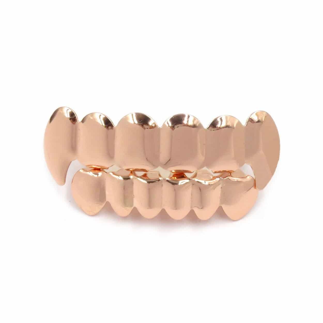 2-pack grillz hiphop roseguld tandsmycke bling guldtänder a$ap