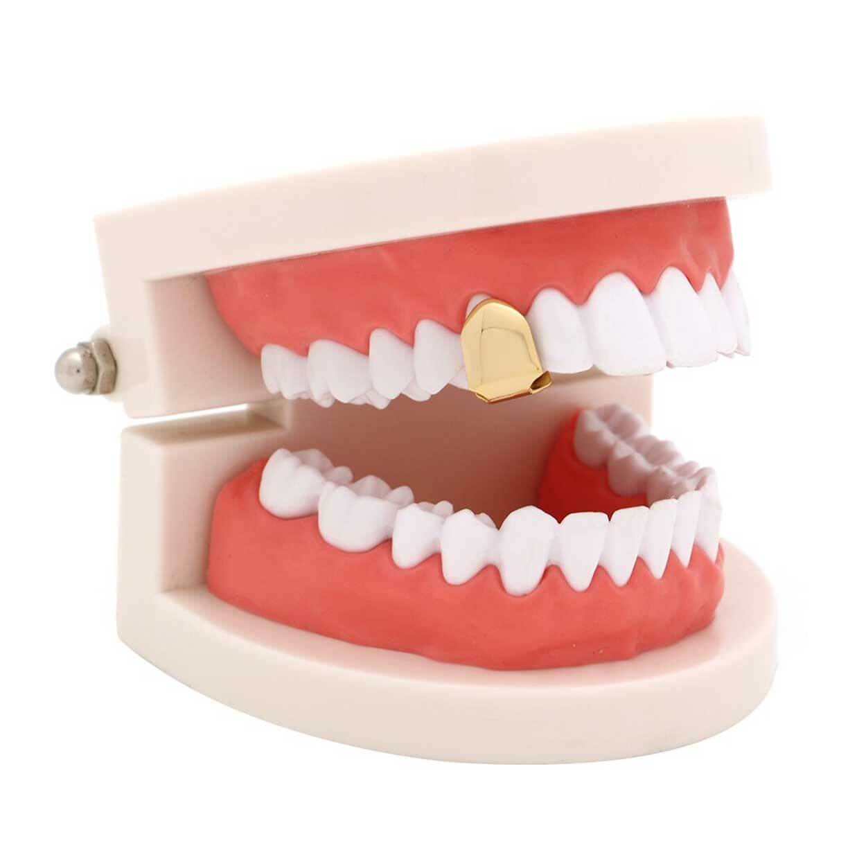 Grillz hiphop guld tandsmycke bling guldtand a$ap