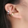2-pack guld fake piercing öron stor ring örhänge fakepiercing