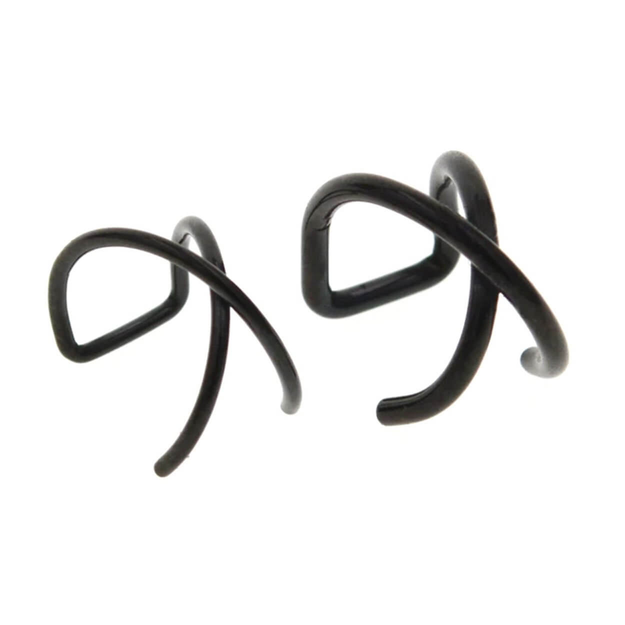 2-pack fake helix piercing öron örhänge ear cuff utan hål svart