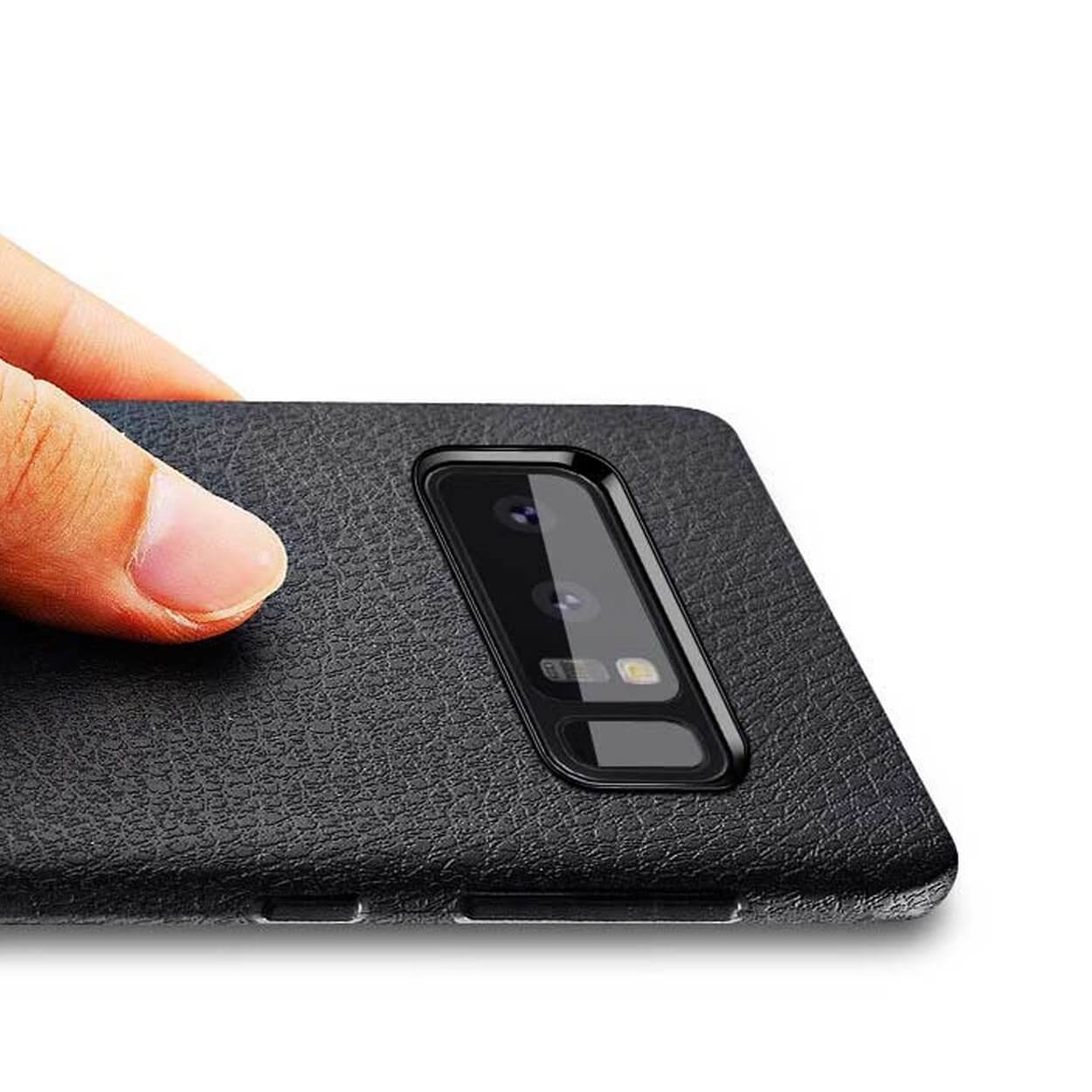 Samsung galaxy note 8 mobilskal svart läder skinn