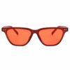 Röda retro wayfarer solglasögon rött glas