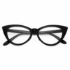 Svarta retro cateye glasögon klarglas klart glas utan styrka