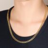Halsband tjock kedja länk guld guldpläterad 55cm