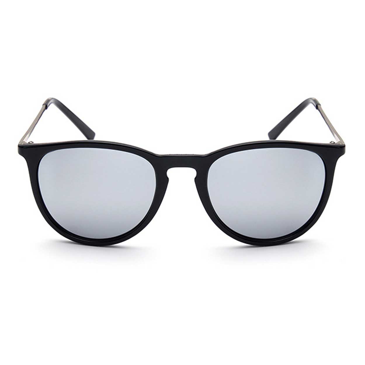 Retro solglasögon blank svart spegelglas