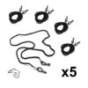 5-pack Senilsnöre Glasögonsnodd Glasögonsnöre Svart Halsrem