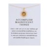 Smycke Med Budskap Halsband Accomplish Magnificent Things Guld
