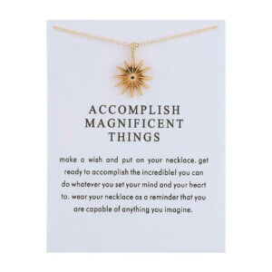 Smycke med budskap halsband accomplish magnificent things guld