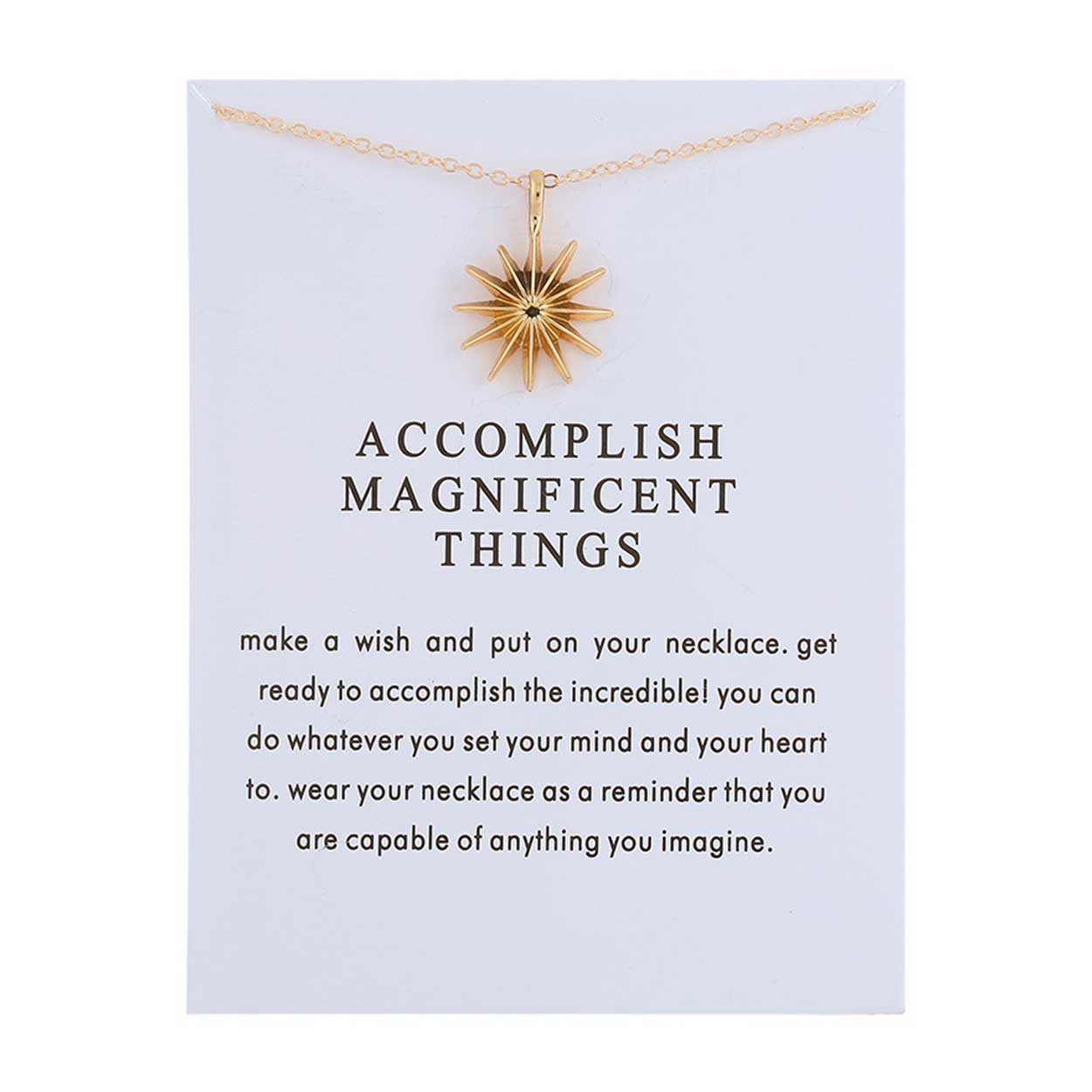 Smycke med budskap halsband accomplish magnificent things guld